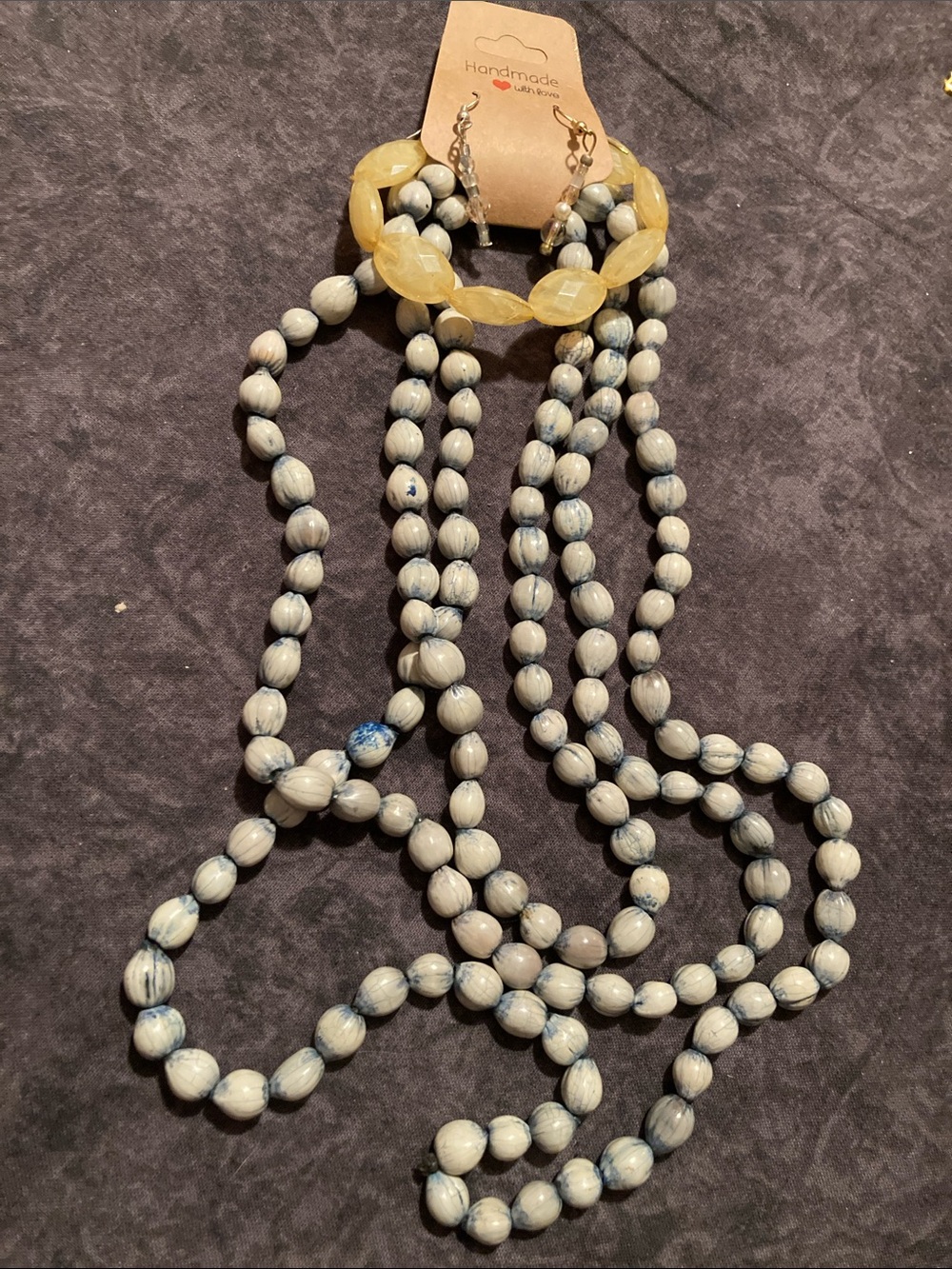 Boho Handcrafted Jewelry Set Necklace Bracelet Earrings